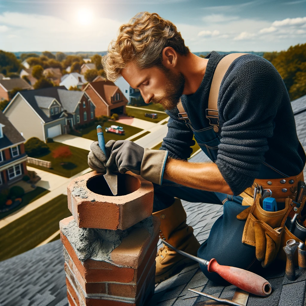 chimney repair specialists in the Dayton, Ohio area Photo of a chimney take in Dayton Ohio